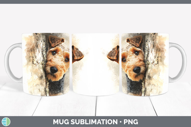 GorgeousDogs 05 Tree Peek Mug Wrap design.