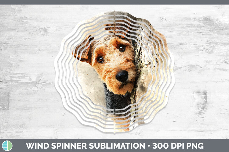 GorgeousDogs 05 Tree Peek Wind Spinner design.