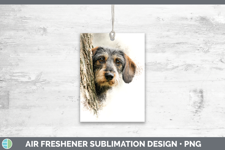 Wire Haired Dachshund Dogs 05 Tree Peek Air Freshener Sublim
