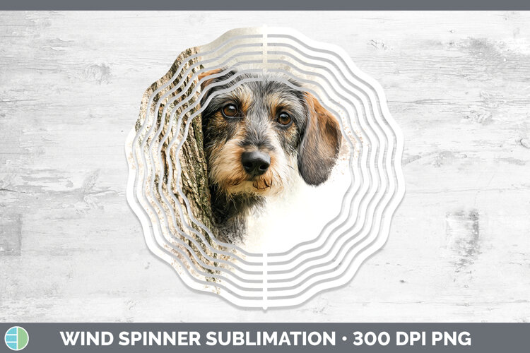 GorgeousDogs 05 Tree Peek Wind Spinner design.