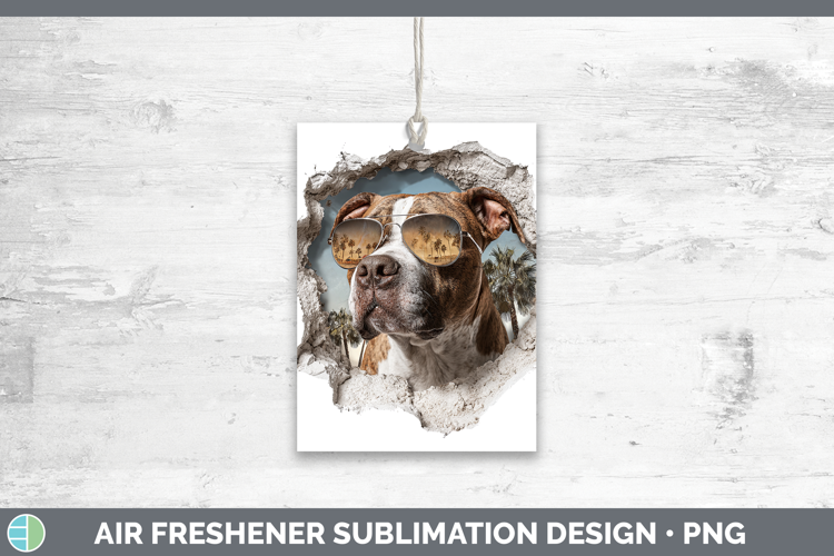 Dogs 3D Palm Tree Hole in he Wall Pit Bull Air Freshener Sub