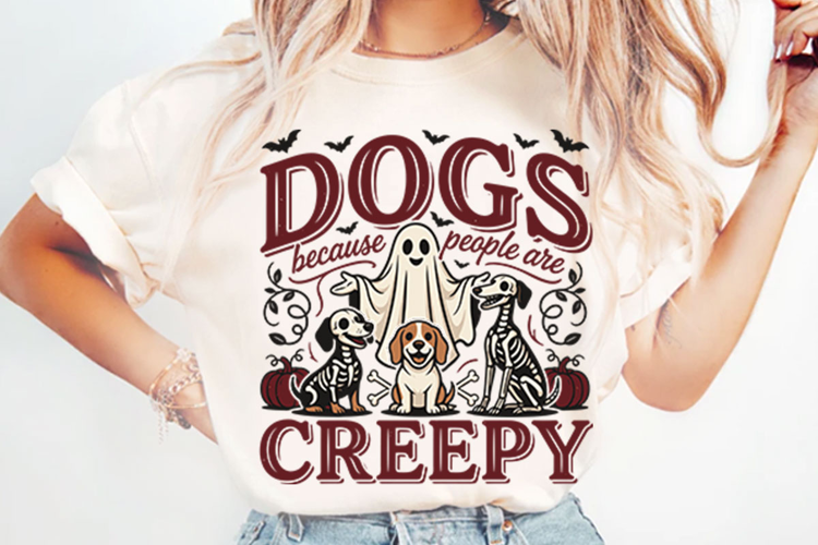 Dogs Because People Are Creepy PNG Designs