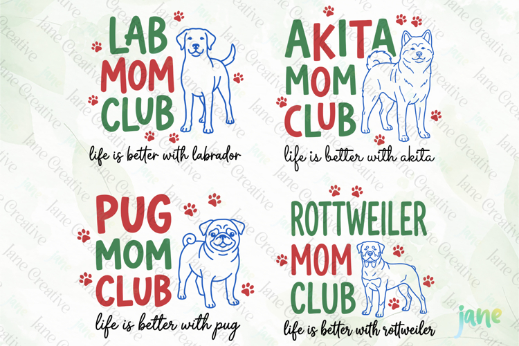 Dogs Mom Club SVG PNG