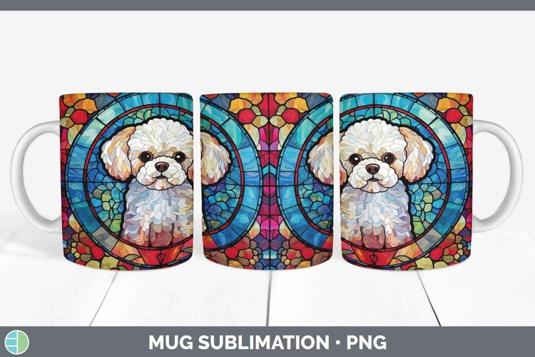 GorgeousDogs Stained Glass Mug Wrap design.