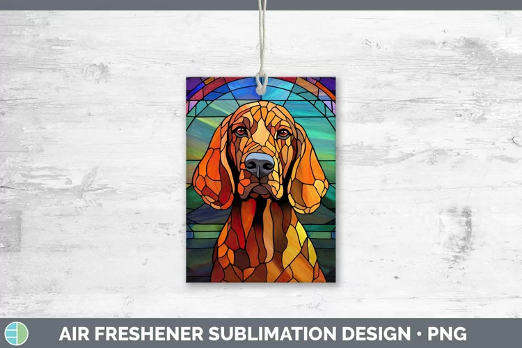 Dogs Stained Glass Bloodhound Air Freshener Sublimation Car