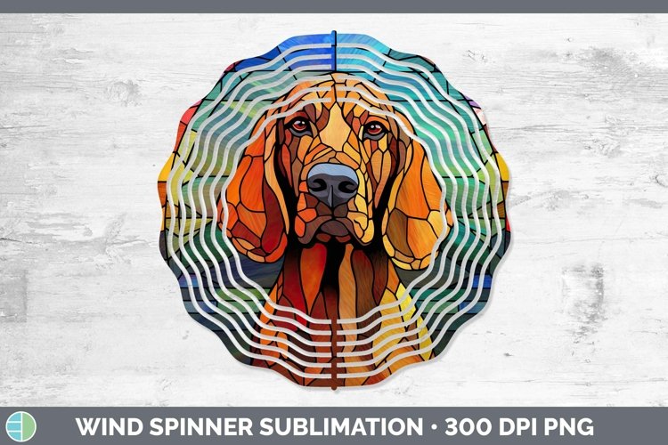 GorgeousDogs Stained Glass Wind Spinner design.