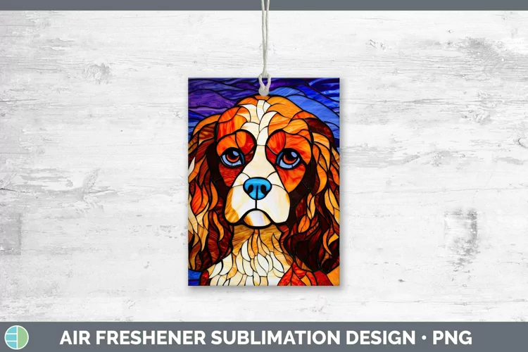 Dogs Stained Glass Cavalier King Charles Spaniel Air Freshen
