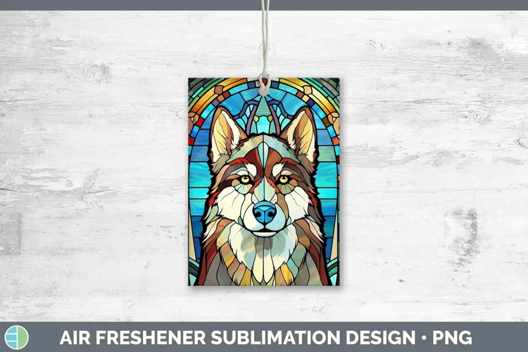 Dogs Stained Glass Husky Air Freshener Sublimation Car Fresh
