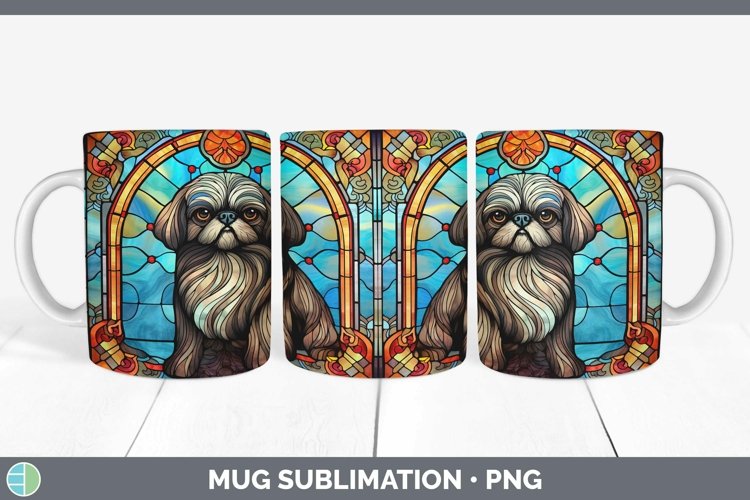 GorgeousDogs Stained Glass Mug Wrap design.