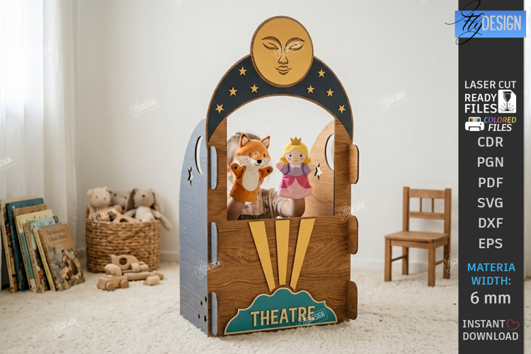 Puppet Theater Laser Cut | Doll Theater | Kids Laser | CNC