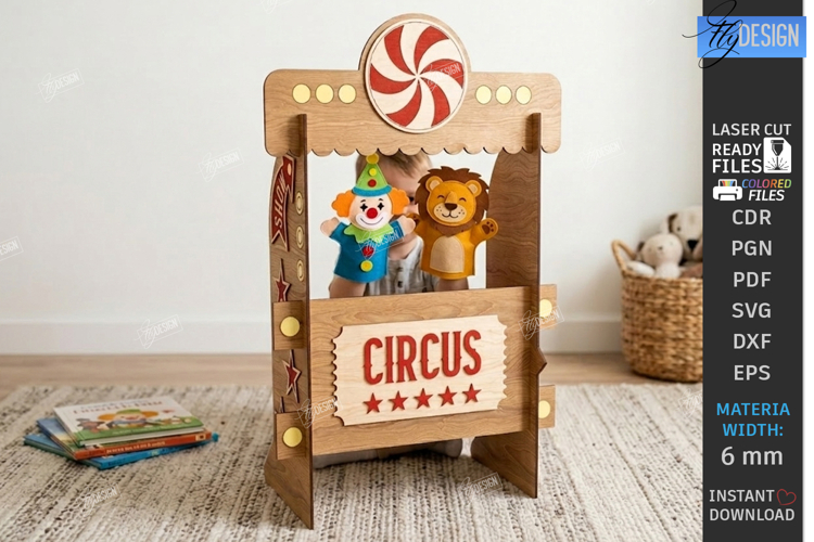 Puppet Theater Laser Cut | Doll Theater | Kids Laser | CNC