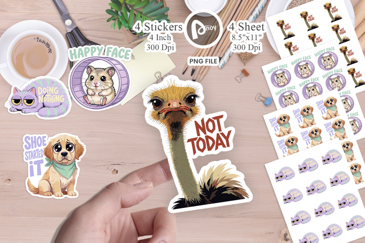 Sarcastic Big-Eye Pets Sticker