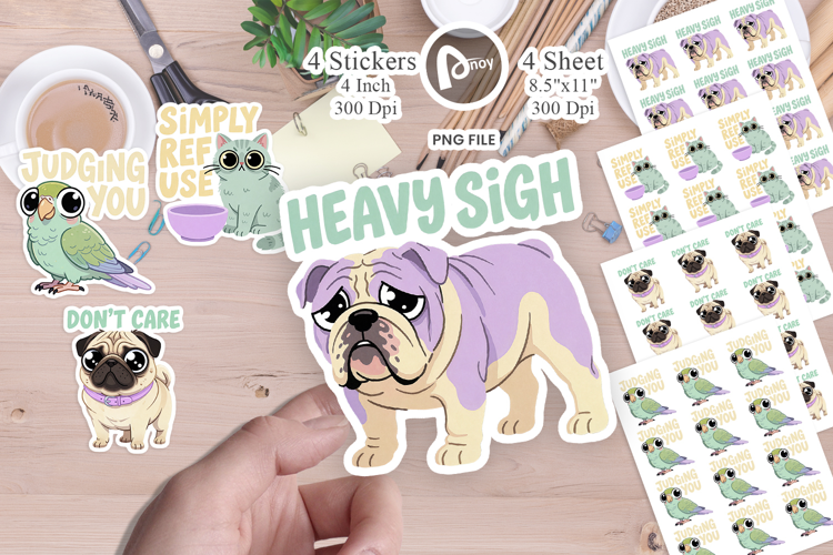 Sarcastic Big-Eye Pets Sticker