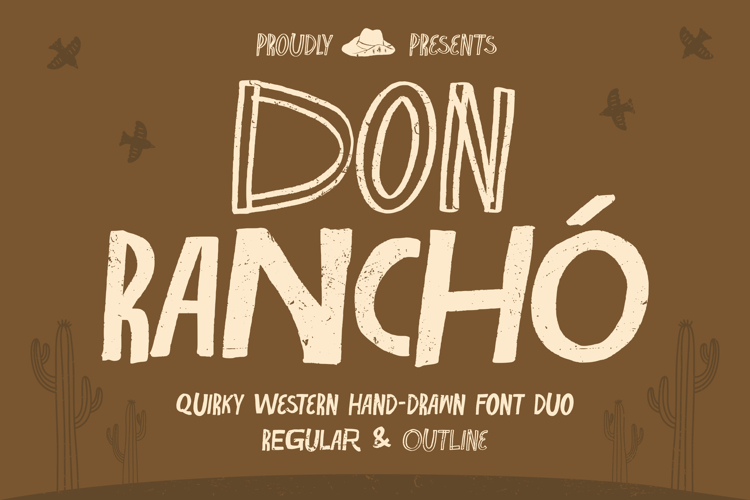 Don Rancho - Quirky Western Hand-Drawn Font Duo