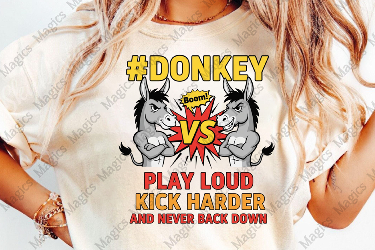 Donkey Boom Play Sublimation Design