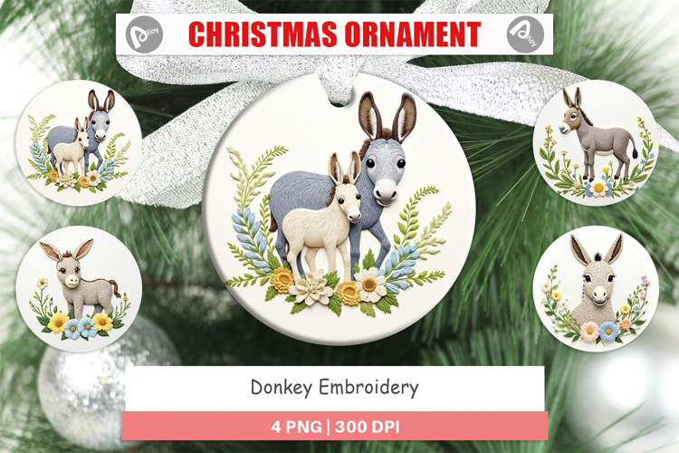 Ornament Donkey Embroidery