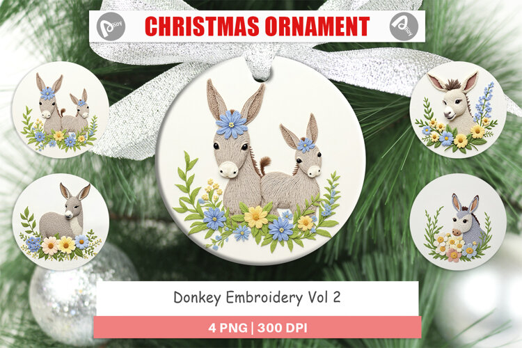 Ornament Donkey Embroidery example image 1