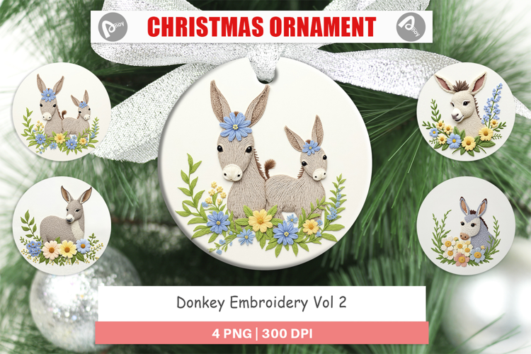 Ornament Donkey Embroidery