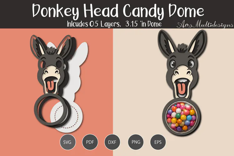 Donkey Head Candy Dome Holder