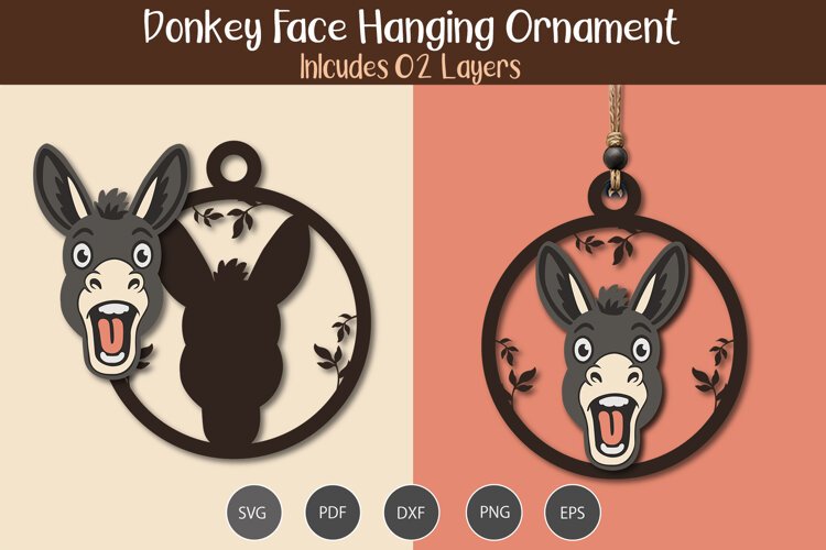 Donkey head Hanging Ornament example image 1