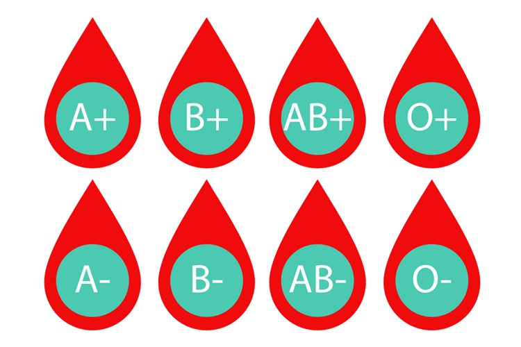 Blood Type Icons Donor Group & Rh Factor Medical example image 1