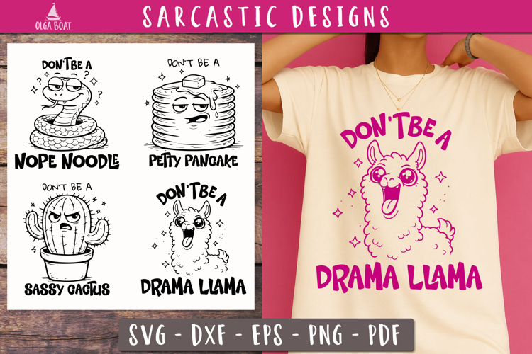 Don’t Be Sarcastic Funny Animals SVG