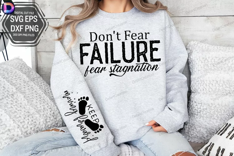 Don't Fear Failure Sleeve SVG, Entrepreneur Sleeve SVG
