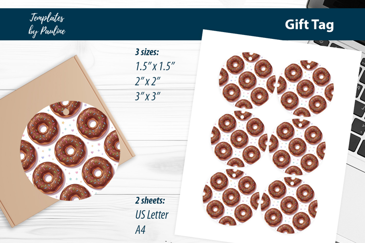 Sweet Treat Packaging Tags, Cute Bakery Favor Tags
