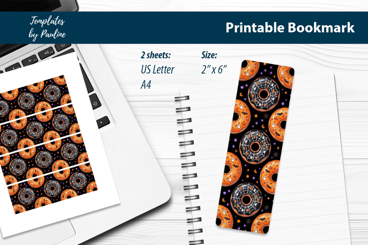 Halloween Party Favors Donut Bookmark Printable