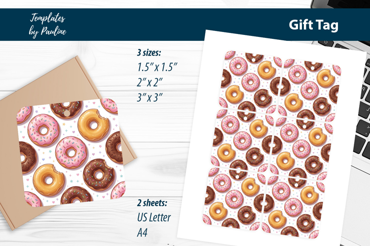Donut Party Favor Tags for Kids Birthday