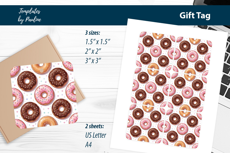 Donut Baby Shower Gift Tags Printable