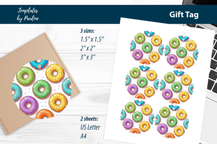 Sweet Baby Favor Tags, Donut Gift Tags
