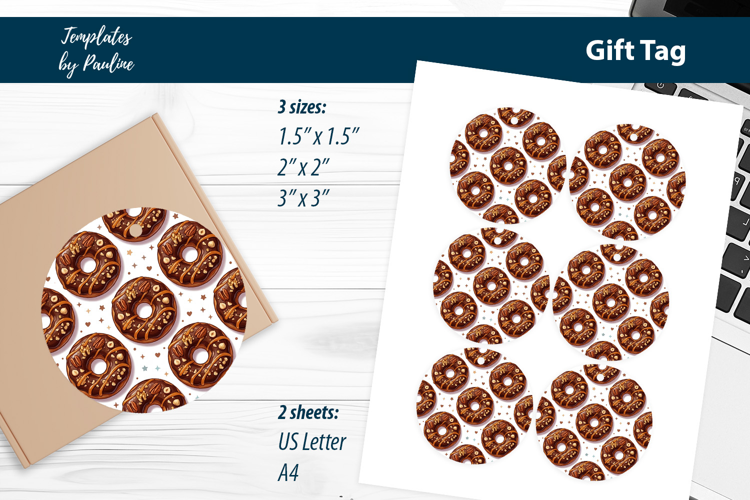 Donut Gift Tags Printable for Packaging