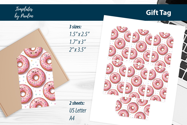 Printable Donut Treat Tags Print and Cut