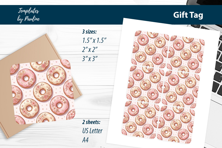 Funny Donut Love Tag, Unique Wedding Gift Tags Print and Cut