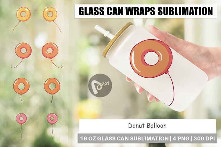 Glass Can Donut Balloon