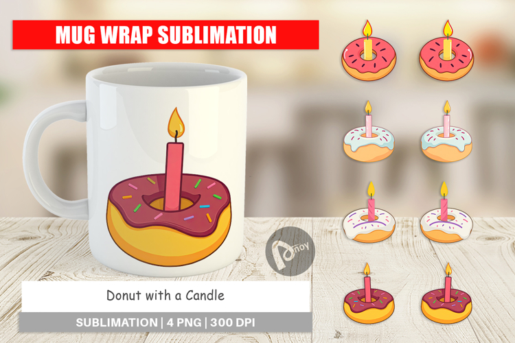 Mug Wrap Donut Candle