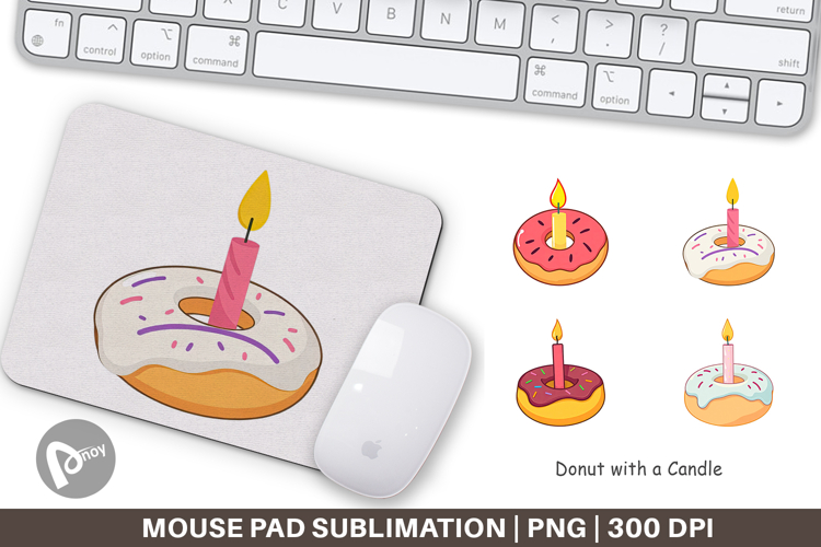 Mouse Pad Donut Candle