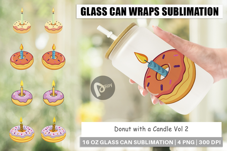 Glass Can Donut Candle