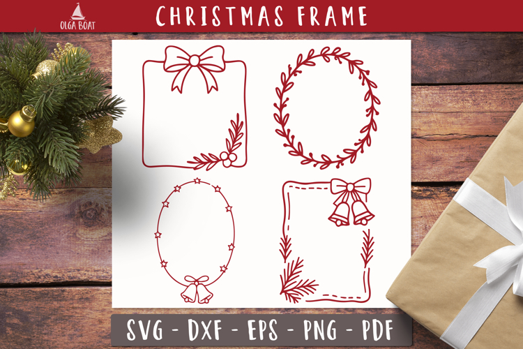 Doodle Christmas Frame SVG Card making