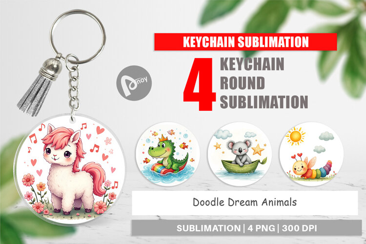 Keychain Doodle Dream Animals example image 1