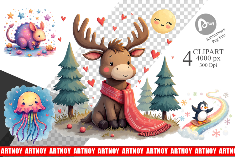 Doodle Dream Animals Clipart