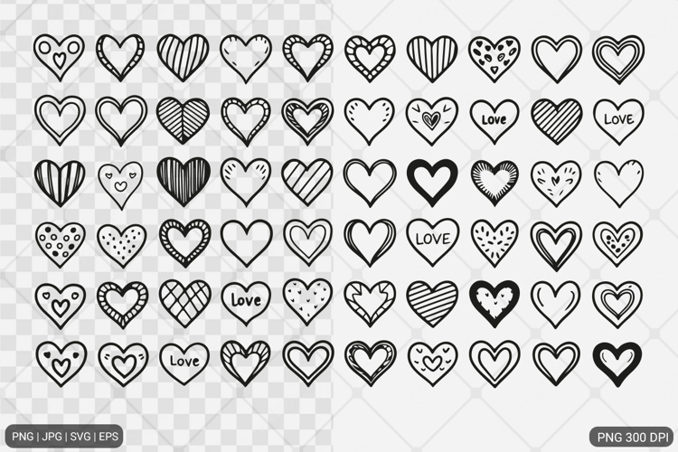 Doodle Heart SVG example image 1
