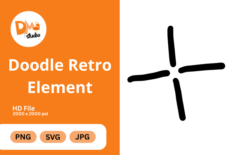 Doodle Retro Element