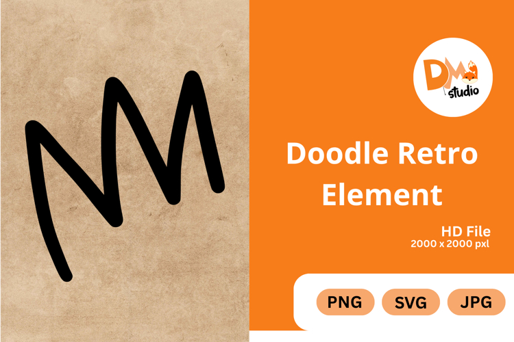 Doodle Retro Element