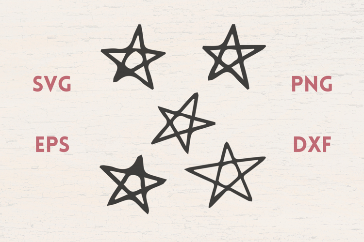 Hand drawn Stars SVG