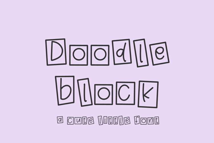 Doodleblock Display Font