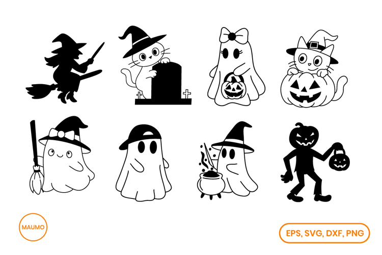 Halloween doodles hand drawn