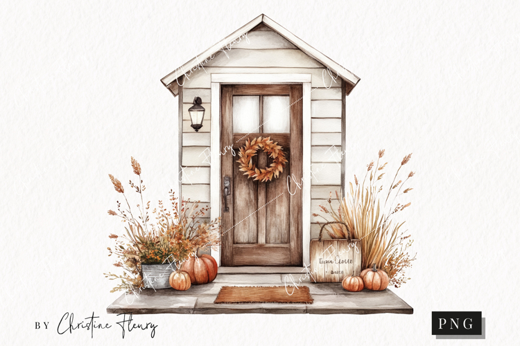 Cozy Fall Door PNG