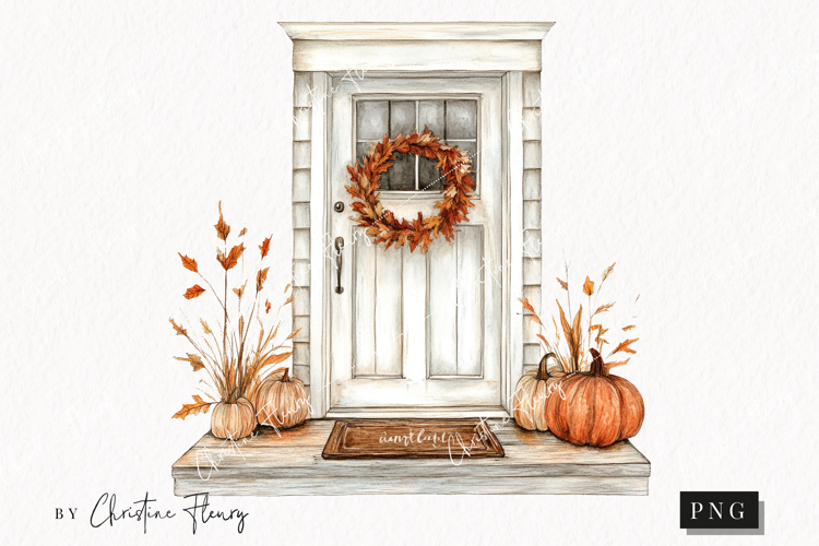 Cozy Fall Door PNG